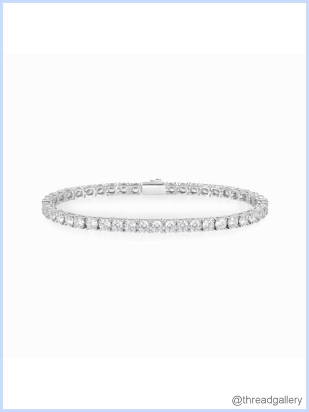 18k White Gold Plated Tennis Bracelet for Women Men, Cubic Zirconia Bracelet,